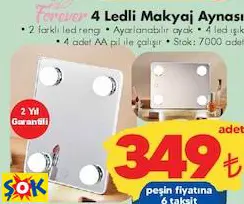 FOREVER 4 LEDLİ MAKYAJ AYNASI